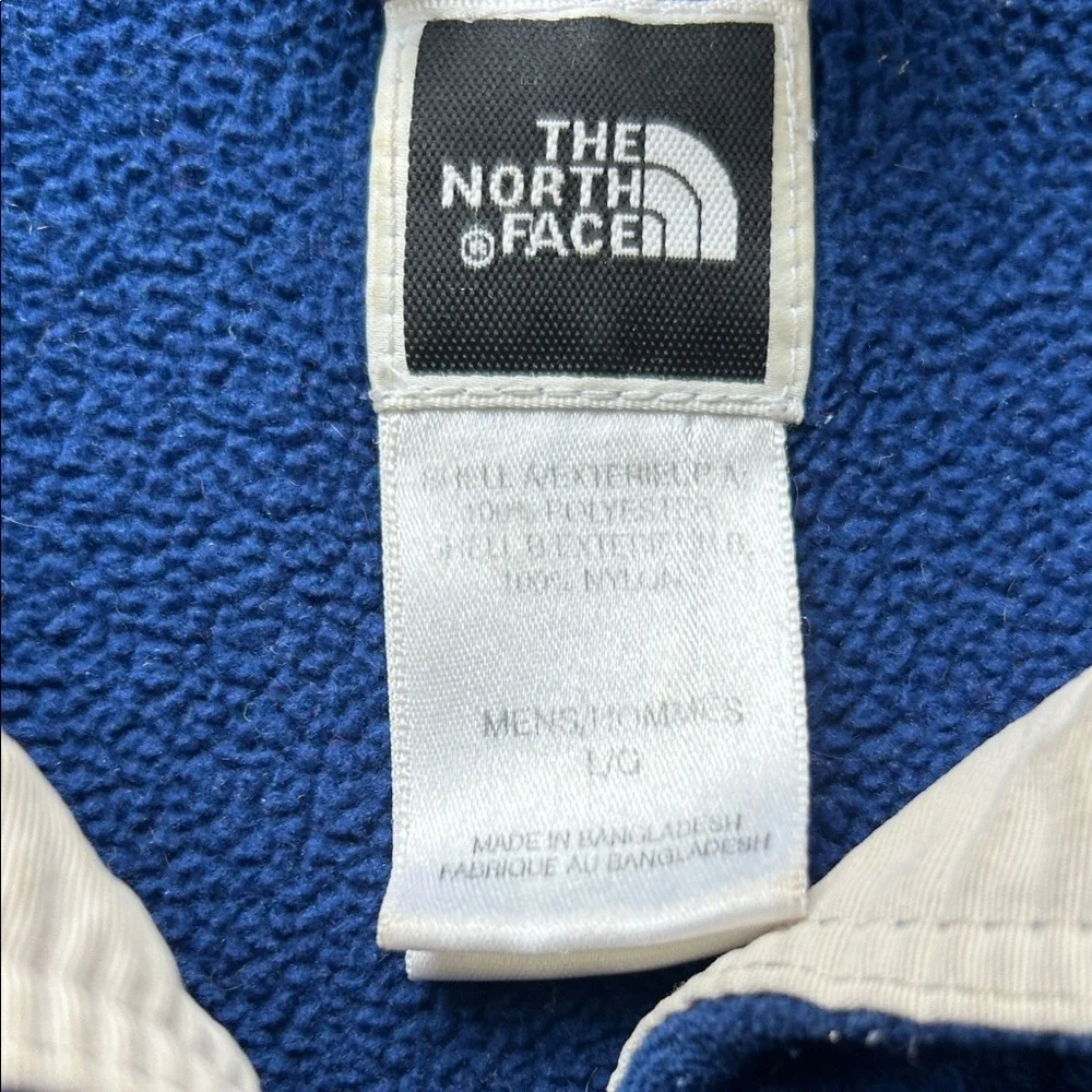 The North Face Vintage  Blue Button-Up Fleece Shirt ! Large